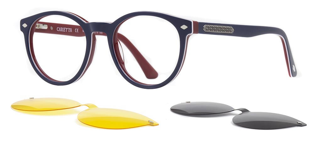 CARETTA CRTTA 7714-C.05 Clipon, Optik Genç Erkek,Kadın,Unisex Yuvarlak Çerçeveli Asetat - 2