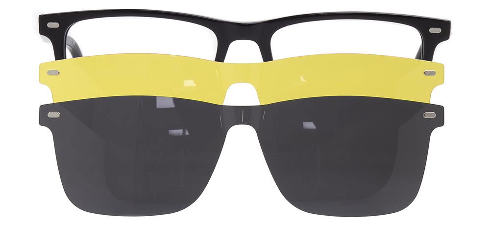 CARETTA CRTTA 7717-C.01 Clipon, Optik Genç Erkek Köşeli Çerçeveli Asetat - 1