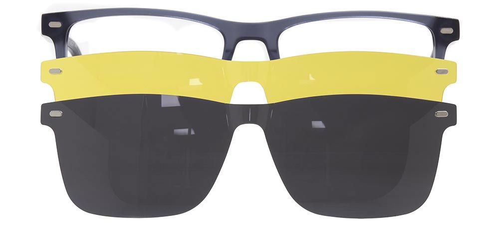 CARETTA CRTTA 7717-C.03 Clipon, Optik Genç Erkek Köşeli Çerçeveli Asetat - 1