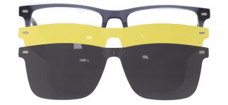 CARETTA CRTTA 7717-C.03 Clipon, Optik Genç Erkek Köşeli Çerçeveli Asetat - CARETTA