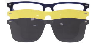 CARETTA CRTTA 7717-C.05 Clipon, Optik Genç Erkek Köşeli Çerçeveli Asetat - CARETTA