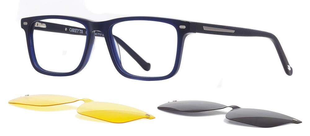 CARETTA CRTTA 7717-C.05 Clipon, Optik Genç Erkek Köşeli Çerçeveli Asetat - 2