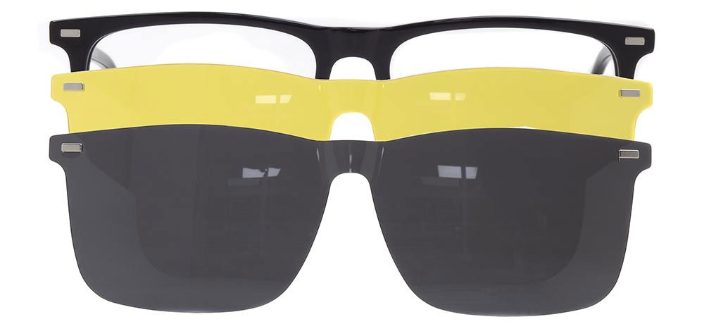 CARETTA CRTTA 7719-C.01 Clipon, Optik Genç Erkek Köşeli Çerçeveli Asetat - 1