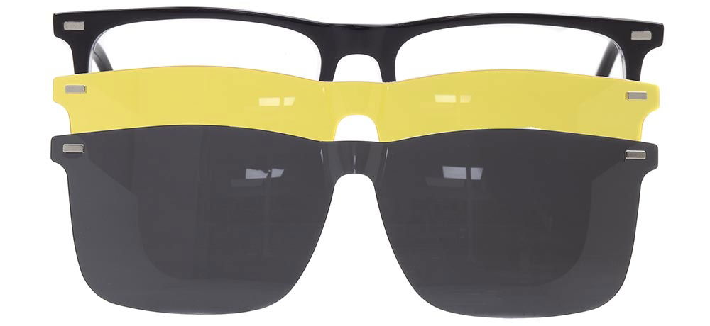 CARETTA CRTTA 7719-C.02 Clipon, Optik Genç Erkek Köşeli Çerçeveli Asetat - 1