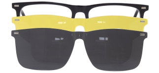 CARETTA CRTTA 7719-C.02 Clipon, Optik Genç Erkek Köşeli Çerçeveli Asetat - CARETTA