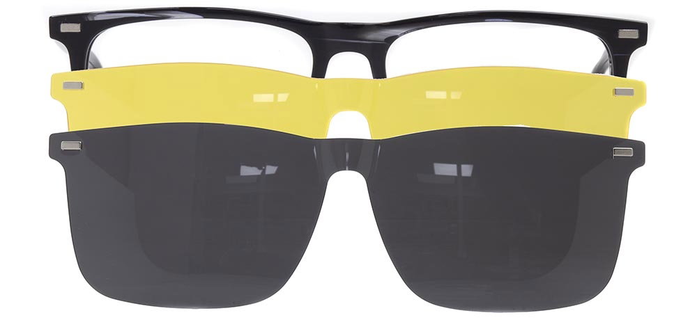 CARETTA CRTTA 7719-C.03 Clipon, Optik Genç Erkek Köşeli Çerçeveli Asetat - 1