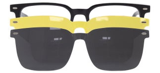 CARETTA CRTTA 7721-C.01 Clipon, Optik Genç Erkek Köşeli Çerçeveli Asetat - CARETTA