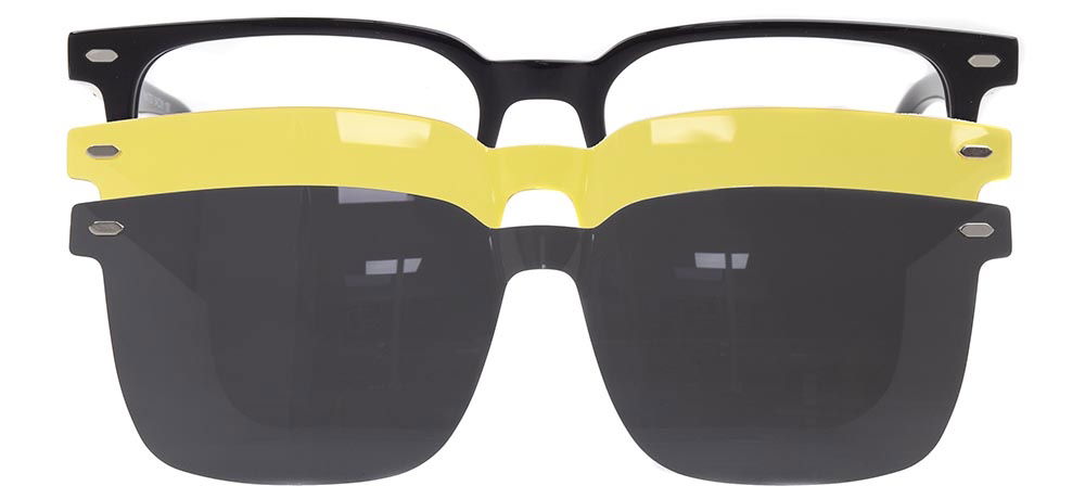 CARETTA CRTTA 7721-C.01 Clipon, Optik Genç Erkek Köşeli Çerçeveli Asetat - 1