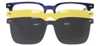 CARETTA CRTTA 7721-C.03 Clipon, Optik Genç Erkek Köşeli Çerçeveli Asetat - CARETTA