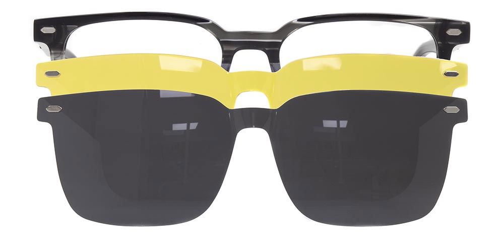 CARETTA CRTTA 7721-C.05 Clipon, Optik Genç Erkek Köşeli Çerçeveli Asetat - 1