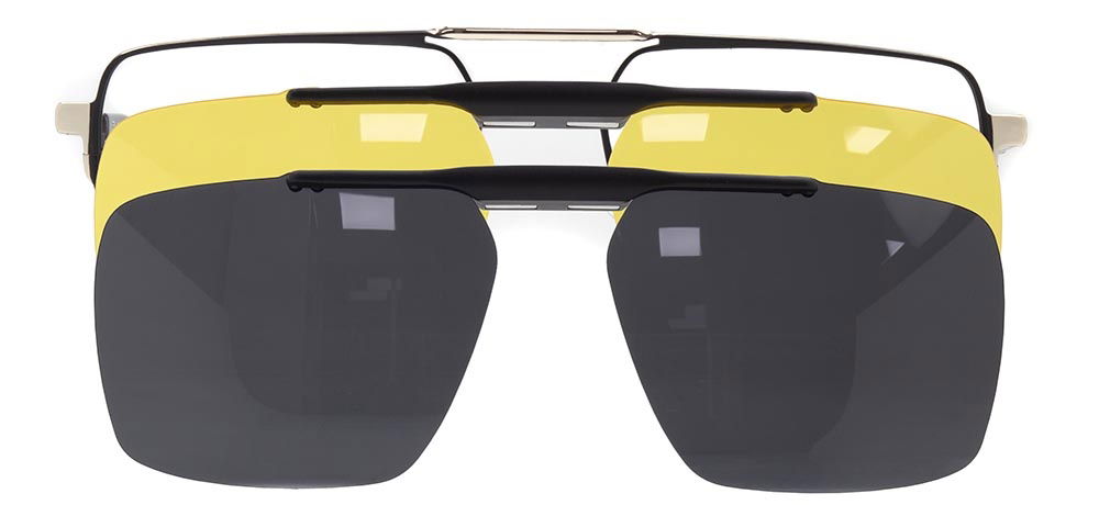 CARETTA CRTTA 7722-C.01 Clipon, Optik Genç Erkek Köşeli Çerçeveli Metal - 1