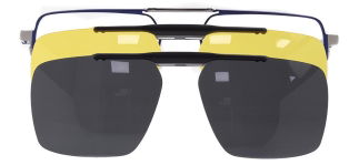 CARETTA CRTTA 7722-C.02 Clipon, Optik Genç Erkek Köşeli Çerçeveli Metal - CARETTA