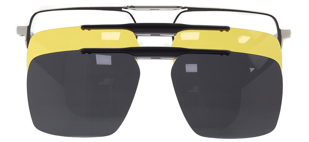 CARETTA CRTTA 7722-C.03 Clipon, Optik Genç Erkek Köşeli Çerçeveli Metal - 1