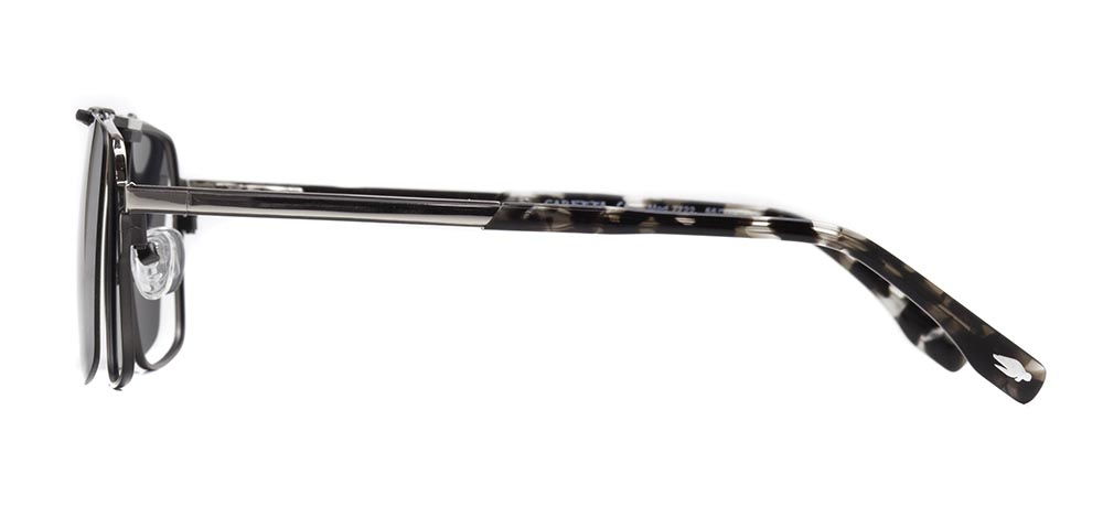 CARETTA CRTTA 7722-C.03 Clipon, Optik Genç Erkek Köşeli Çerçeveli Metal - 3