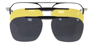 CARETTA CRTTA 7723-C.01 Clipon, Optik Genç Erkek,Kadın,Unisex Köşeli Çerçeveli Metal 