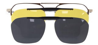 CARETTA CRTTA 7723-C.02 Clipon, Optik Genç Erkek,Kadın,Unisex Köşeli Çerçeveli Metal - CARETTA