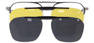 CARETTA CRTTA 7723-C.03 Clipon, Optik Genç Erkek,Kadın,Unisex Köşeli Çerçeveli Metal - CARETTA