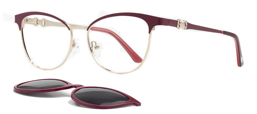 CARETTA CRTTA 7724-C.03 Clipon, Optik Genç Kadın Çekik Çerçeveli Metal - 2