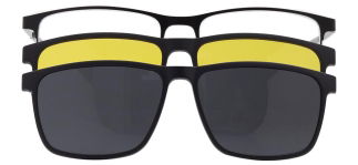 CARETTA CRTTA 7725-C.01 Clipon, Optik Genç Erkek Köşeli Yarım Çerçeveli Metal - CARETTA