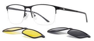 CARETTA CRTTA 7725-C.01 Clipon, Optik Genç Erkek Köşeli Yarım Çerçeveli Metal - CARETTA (1)