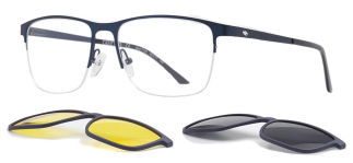 CARETTA CRTTA 7725-C.04 Clipon, Optik Genç Erkek Köşeli Yarım Çerçeveli Metal - CARETTA (1)