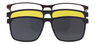 CARETTA CRTTA 7725-C.05 Clipon, Optik Genç Erkek Köşeli Yarım Çerçeveli Metal - CARETTA