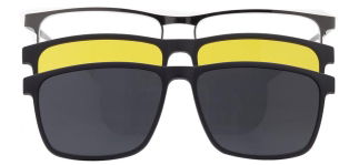 CARETTA CRTTA 7726-C.03 Clipon, Optik Genç,Yetişkin Erkek Köşeli Yarım Çerçeveli Metal - CARETTA