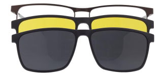 CARETTA CRTTA 7726-C.05 Clipon, Optik Genç,Yetişkin Erkek Köşeli Yarım Çerçeveli Metal - CARETTA