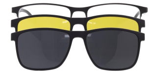 CARETTA CRTTA 7727-C.01 Clipon,Optik Genç Erkek Köşeli Yarım Çerçeveli Metal - CARETTA