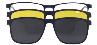 CARETTA CRTTA 7727-C.04 Clipon, Optik Genç Erkek Köşeli Yarım Çerçeveli Metal - CARETTA