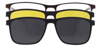 CARETTA CRTTA 7727-C.05 Clipon, Optik Genç Erkek Köşeli Yarım Çerçeveli Metal - CARETTA