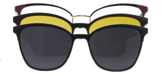 CARETTA CRTTA 7729-C.01 Clipon, Optik Genç Kadın Çekik Çerçeveli Metal - CARETTA