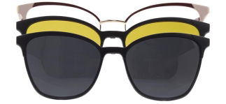 CARETTA CRTTA 7729-C.02 Clipon, Optik Genç Kadın Çekik Çerçeveli Metal 