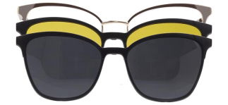 CARETTA CRTTA 7729-C.04 Clipon, Optik Genç Kadın Çekik Çerçeveli Metal 