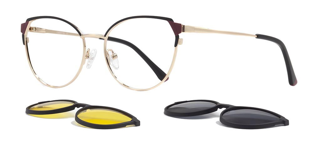 CARETTA CRTTA 7730-C.01 Clipon, Optik Genç Kadın Çekik Çerçeveli Metal - 2