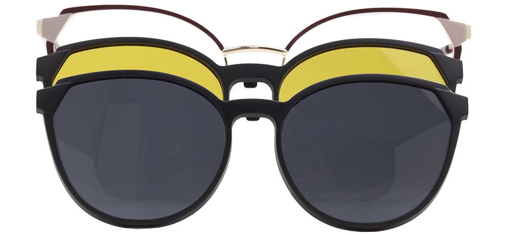 CARETTA CRTTA 7730-C.02 Clipon,Optik Genç Kadın Çekik Çerçeveli Metal - 1