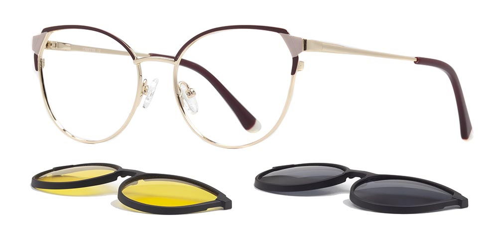 CARETTA CRTTA 7730-C.02 Clipon,Optik Genç Kadın Çekik Çerçeveli Metal - 2