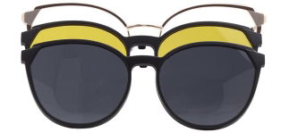 CARETTA CRTTA 7730-C.04 Clipon,Optik Genç Kadın Çekik Çerçeveli Metal 