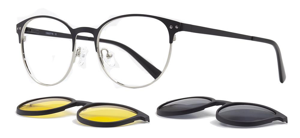 CARETTA CRTTA 7732-C.02 Clipon, Optik Genç Erkek,Kadın,Unisex Oval Çerçeveli Metal - 2