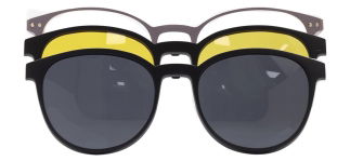 CARETTA CRTTA 7732-C.04 Clipon, Optik Genç Kadın Oval Çerçeveli Metal 