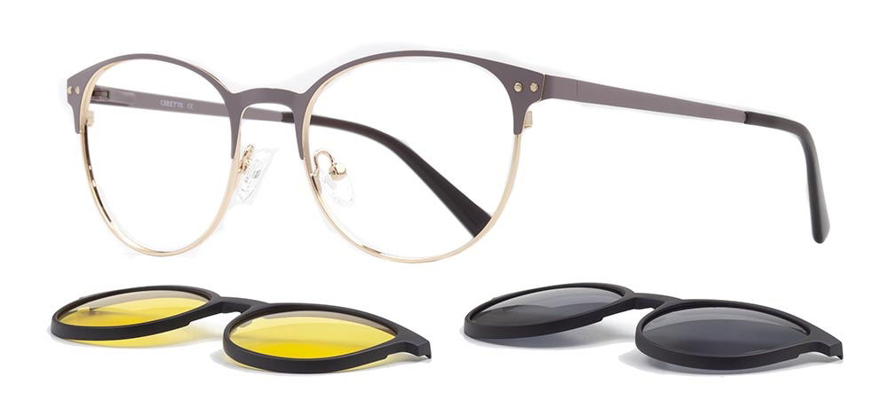 CARETTA CRTTA 7732-C.04 Clipon, Optik Genç Kadın Oval Çerçeveli Metal - 2