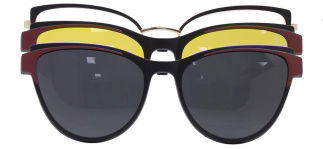 CARETTA CRTTA 7733-C.01 Clipon,Optik Genç Kadın Çekik Çerçeveli Metal - CARETTA