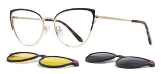 CARETTA CRTTA 7733-C.01 Clipon,Optik Genç Kadın Çekik Çerçeveli Metal - CARETTA (1)