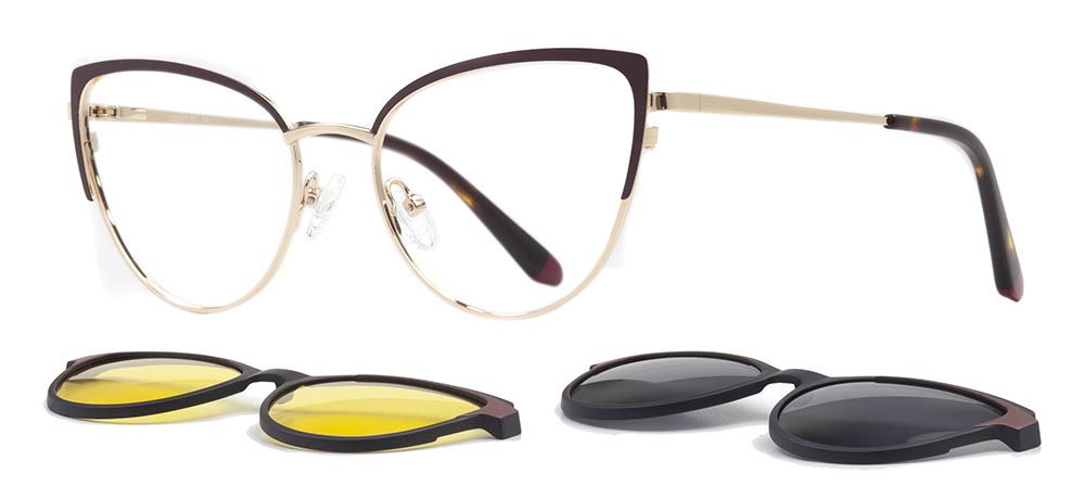 CARETTA CRTTA 7733-C.04 Clipon,Optik Genç Kadın Çekik Çerçeveli Metal - 2