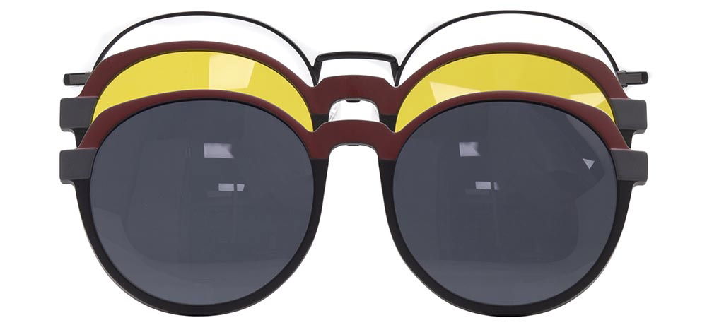 CARETTA CRTTA 7734-C.01 Clipon, Optik Genç Erkek,Kadın,Unisex Yuvarlak Çerçeveli Metal - 1