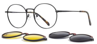 CARETTA CRTTA 7734-C.01 Clipon, Optik Genç Erkek,Kadın,Unisex Yuvarlak Çerçeveli Metal - CARETTA (1)