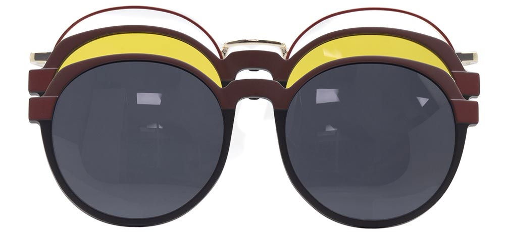 CARETTA CRTTA 7734-C.04 Clipon, Optik Genç Kadın Yuvarlak Çerçeveli Metal - 1