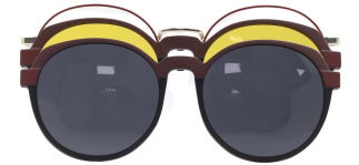 CARETTA CRTTA 7734-C.04 Clipon, Optik Genç Kadın Yuvarlak Çerçeveli Metal - CARETTA