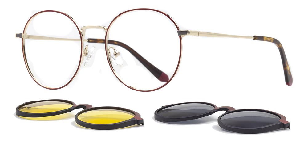 CARETTA CRTTA 7734-C.04 Clipon, Optik Genç Kadın Yuvarlak Çerçeveli Metal - 2