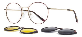 CARETTA CRTTA 7734-C.04 Clipon, Optik Genç Kadın Yuvarlak Çerçeveli Metal - CARETTA (1)